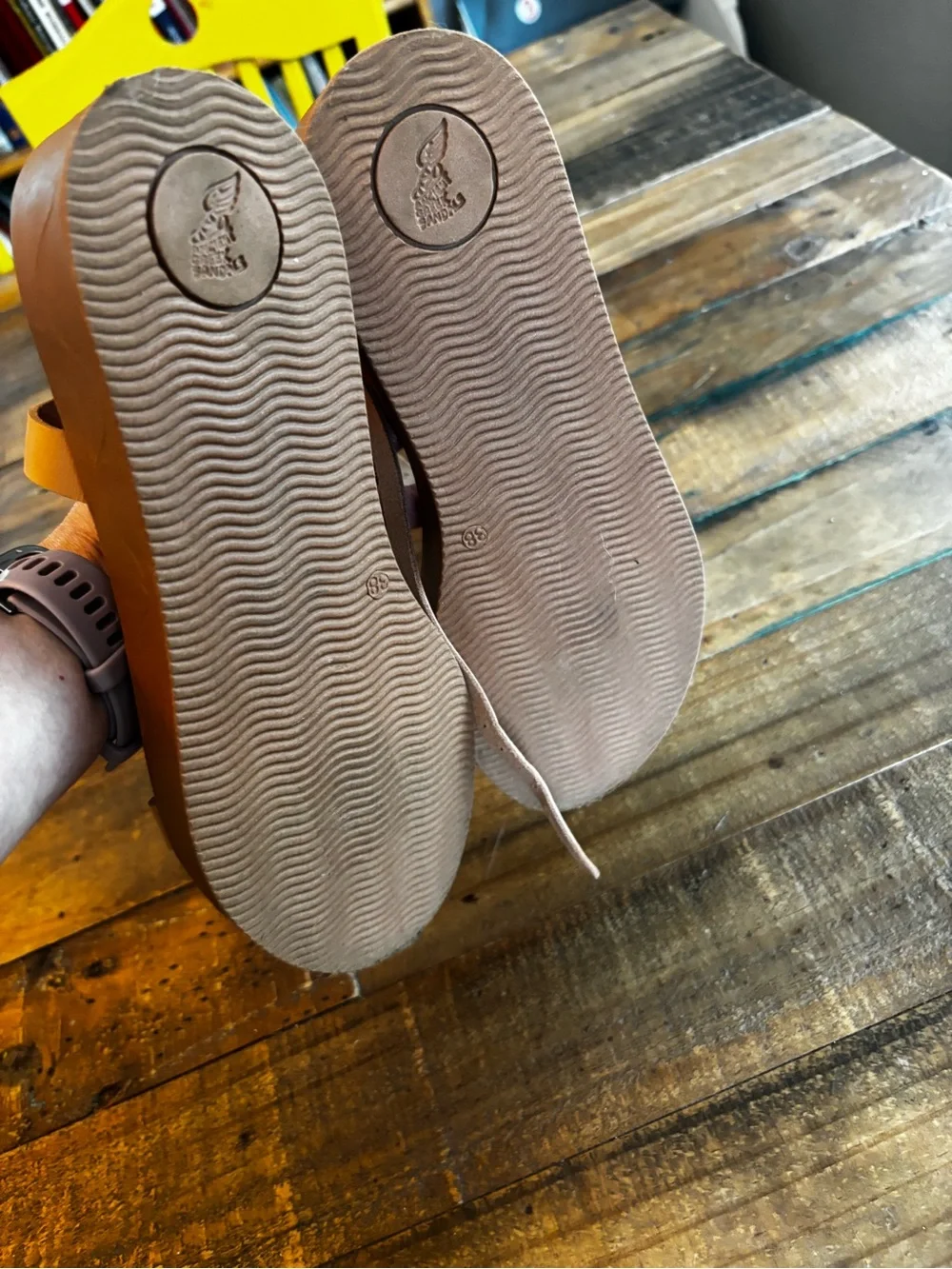 ✨ Ancient Greek Sandals Irida Platform Sandals in Natural leather